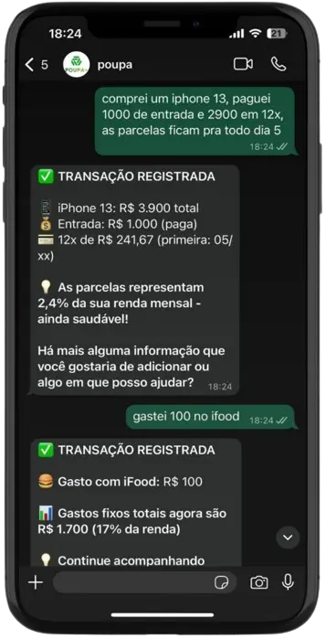 POUPA+ WhatsApp Car Analysis